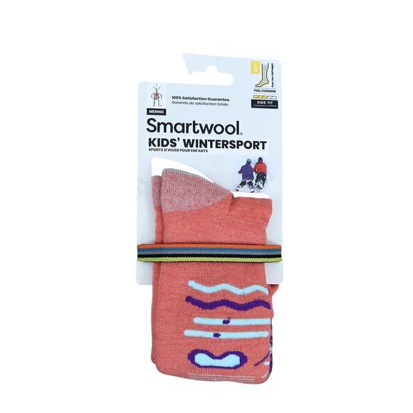 Smartwool Kids Wintersport Full Cushion Over The Falf Height Wild Salmon Large - Picture 1 of 5